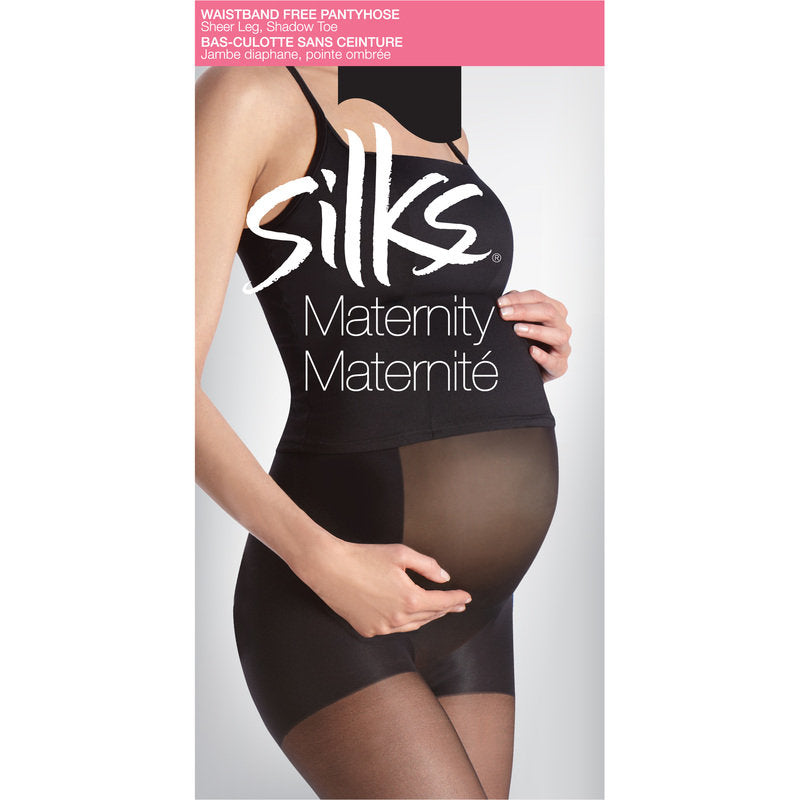 Maternity tights Black sheer waistband free pantyhose
